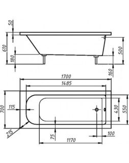 Ванна из искусственного камня Фэма Стиль Виктория 160x70 см